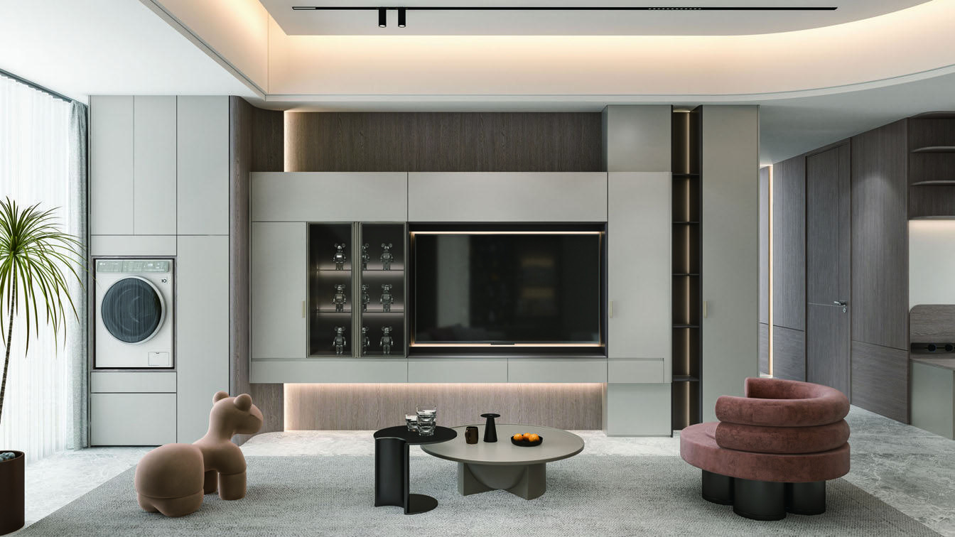 Living room in the Nordic Natural interior design style